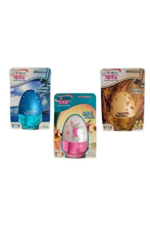 CAM Kavanoz OTO -ARAÇ -EV KOKU Okyanus - Şeftali - Odunsu (3 ADET)100 ML*3