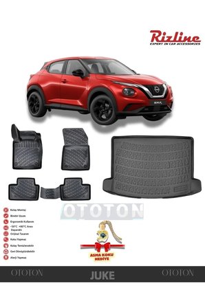 Nissan Juke 2020 Sonrası (ÜST) Bagaj Havuzu ve 3D Havuzlu Paspas -HEDİYELİ