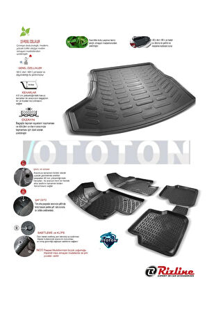 Volkswagen Polo 2023 Sonrası Style/Life Paket - Alt Bagaj Havuzu ve 3D Havuzlu Paspas -HEDİYELİ