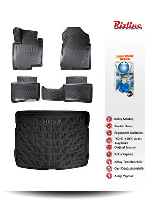 Honda Civic 2012-2016 SEDAN Bagaj Havuzu ve 3D Havuzlu Paspas -HEDİYELİ