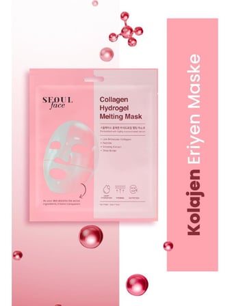 Dermal Kolajen ve Pirinç Nemlendirici Pürüzsüzleştirici Eriyen Maske Seti Kore Maske Seti 34 gr.