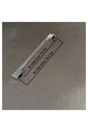 Star Parlak Krom Mutfak Dolap Çekmece Köprü Kulpu 160 Mm 192 Mm (16 Cm - 19,2 Cm) 3 Adet