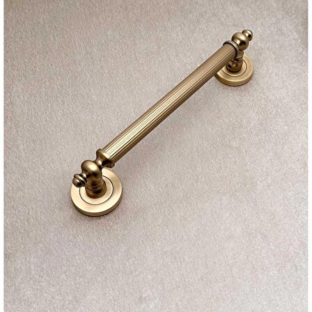 KOLDOOR Osmanlı Rustik Mat Antik Sarı Zamak Çekme Kol Sürgülü Kapı Çekme Kolu 40 Cm 1 Takım