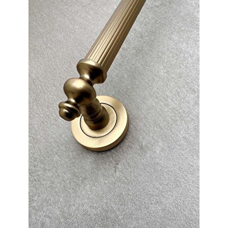 KOLDOOR Osmanlı Rustik Mat Antik Sarı Zamak Çekme Kol Sürgülü Kapı Çekme Kolu 40 Cm 1 Takım