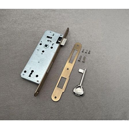 Özen Handles Oval İç Kapı Oda Kilidi Gömme Kilit 40/90/23 Antik Sarı 2 Adet