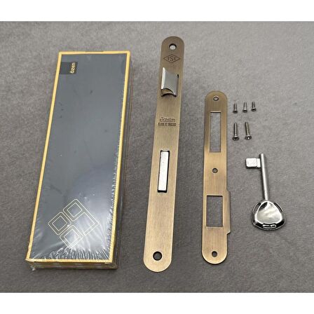 Özen Handles Oval İç Kapı Oda Kilidi Gömme Kilit 40/90/23 Antik Sarı 2 Adet