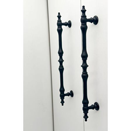 Şehzade Mat Siyah Mobilya Dolap Mutfak Çekmece Kulpu 128 Mm ( 12,8 Cm ) 5 Adet