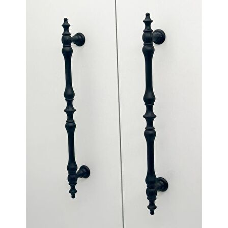 Şehzade Mat Siyah Mobilya Dolap Mutfak Çekmece Kulpu 128 Mm ( 12,8 Cm ) 5 Adet