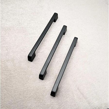 Arel Mat Siyah Tv Ünitesi Vestiyer Yatak Odası Mutfak Dolap Çekmece Kulpu 128 Mm (12,8 Cm)  5 Adet