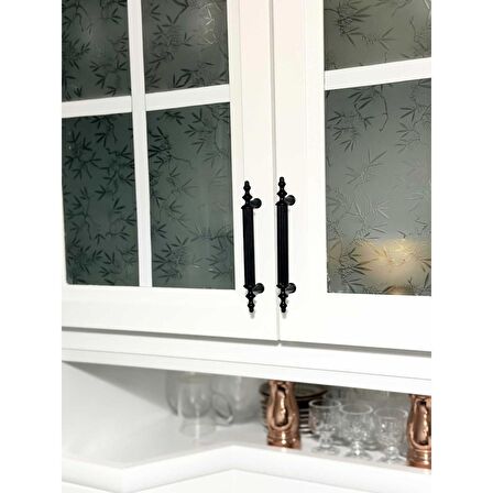 KOLDOOR Şehzade Siyah Tv Ünitesi Vestiyer Yatak Odası Mutfak Dolap Çekmece Kulpu 160 Mm (16 Cm) 15 Adet