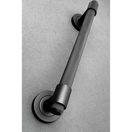KOLDOOR Punch Zamak A213 Mat Siyah Çekme Kol Sürgülü Kapı Çekme Kolu 40 Cm 1 Adet