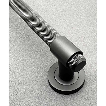 KOLDOOR Punch Zamak A213 Mat Siyah Çekme Kol Sürgülü Kapı Çekme Kolu 40 Cm 1 Adet