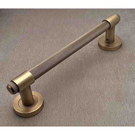 KOLDOOR Punch Zamak A213 Mat Antik Sarı Çekme Kol Sürgülü Kapı Çekme Kolu 40 Cm 1 Takım