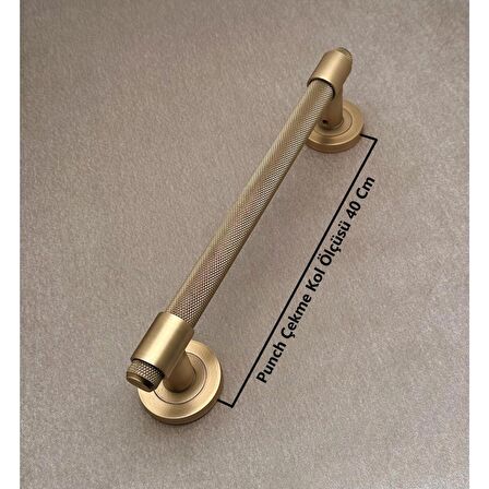 KOLDOOR Punch Zamak A213 Mat Antik Sarı Çekme Kol Sürgülü Kapı Çekme Kolu 40 Cm 1 Adet