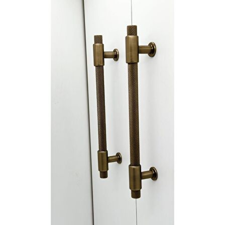 Handles Kulp Mobilya Dolap Mutfak Çekmece Kulpu 158 Mat Antik Sarı 192 Mm ( 19,2 Cm ) 2 Adet