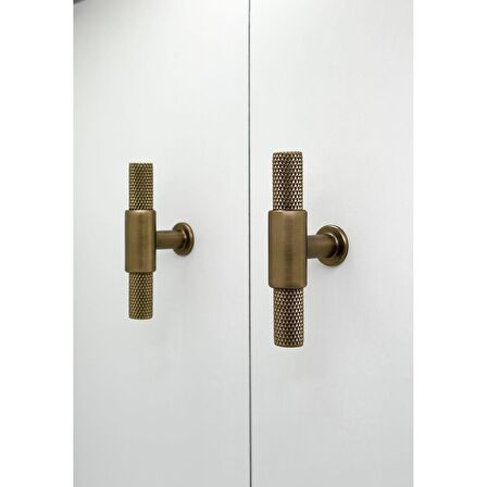 Handles Kulp Mobilya Dolap Mutfak Çekmece Kulpu 158 Mat Antik Sarı Düğme 2 Adet
