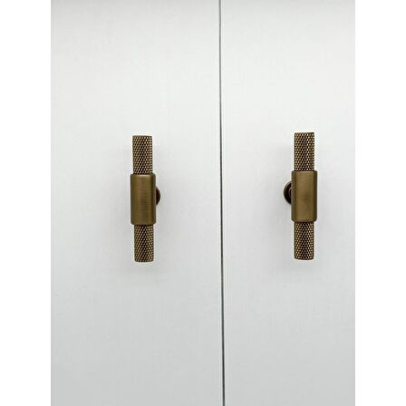 Handles Kulp Mobilya Dolap Mutfak Çekmece Kulpu 158 Mat Antik Sarı Düğme 2 Adet