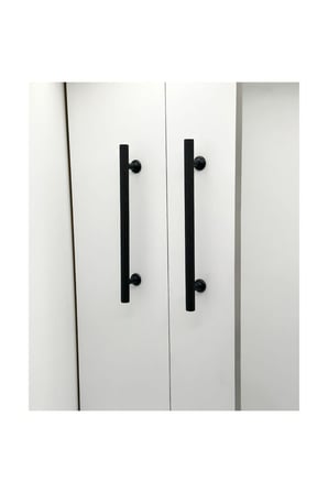 Mobilya Dolap Kulpu Mutfak Çekmece Kulpu Çizgili Dal Siyah 224 mm ( 22,4 cm ) 2 Adet