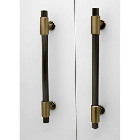 KOLDOOR Erva Handles 158 Mat Antik Sarı Mobilya Tv Ünitesi Dolap Mutfak Çekmece Kulpu 160 Mm 2 Adet