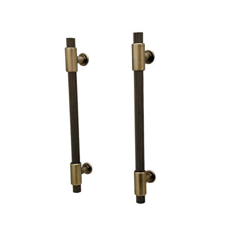 KOLDOOR Erva Handles 158 Mat Antik Sarı Mobilya Tv Ünitesi Dolap Mutfak Çekmece Kulpu 128 Mm 5 Adet