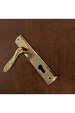 Özen Handles İmza Titanyum ZK19 Zamak Aynalı Yale Çelik Kapı Kolu Sol Basar Tek Yön