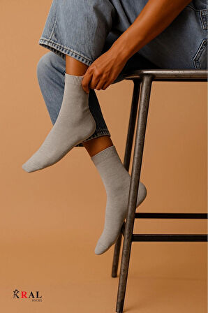 Kadın (8 ÇİFT) Likralı Pamuklu Soft Penye Uzun Soket Boy Çorap