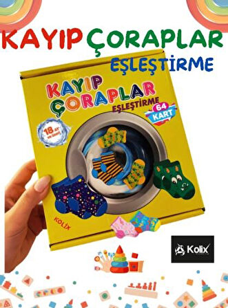 KOLİX Kayıp Çoraplar Eşleştirme Beceri Zeka Geliştirme Oyunu