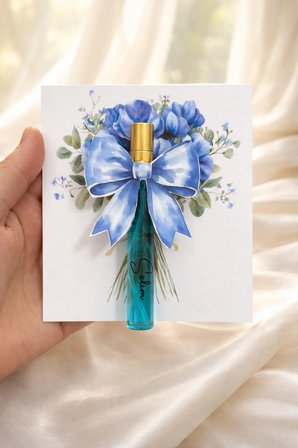 Kişiye Özel Hediyelik Parfüm – Çiçek Temalı Mini Parfüm Şişesi (Kına, Nişan, Düğün) 25 ADET