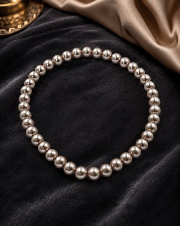 Luna Pearl Şampanya Işıltısı Tam Tur İnci Kadın Kolye