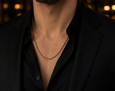 Royal Zincir – Altın Renk Halat Zincirli 55-60 cm Erkek Kolye, Kuyum Model Şık Günlük Zincir Kolye 316L Paslanmaz Çelik | Premium Kalite, Üstün Dayanıklılık