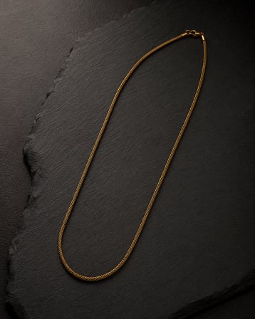 Royal Örgü Erkek Kolyesi 60-65 Cm Altın  Renk Kuyum Model  Örgü Zincir Kolye 316L Paslanmaz Çelik | Premium Kalite, Üstün Dayanıklılık