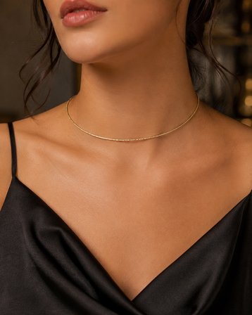 Luna Gold Kadın Altın Renk İnce Zincir Kolye – Minimal Şık Boyun Kolyesi