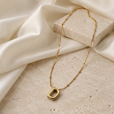  Gold Renk D Harfli Minimal Kolye 40-45 cm 316L Paslanmaz Çelik