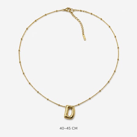  Gold Renk D Harfli Minimal Kolye 40-45 cm 316L Paslanmaz Çelik