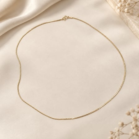 XP Marka 14K Altın Renk İnce Kuyumcu Model Kadın Zincir Kolye 45+5 cm 316L Paslanmaz Çelik