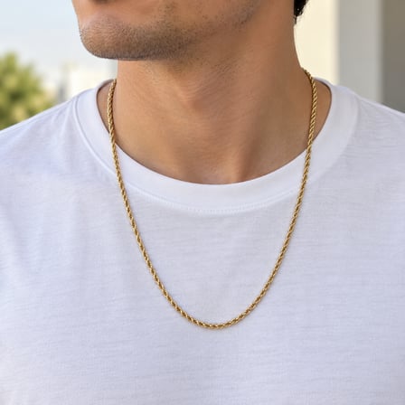 Unisex 60 cm XP 14K Renk Kuyum Model Burgu 45 cm Zincir Kolye 316L Paslanmaz Çelik