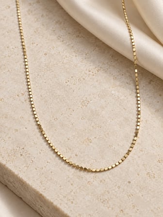 Minimal İnce Pullu Zincir Kolye 50+5 cm XP Markalı 14K Renginde 316L Paslanmaz Çelik Kolye