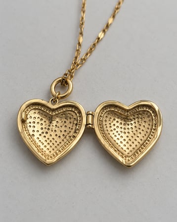 Dora’s Shine Secret Love Altın Renkli Taşlı LOVE Yazılı Açılabilir Kalp Madalyon Kadın Kolye