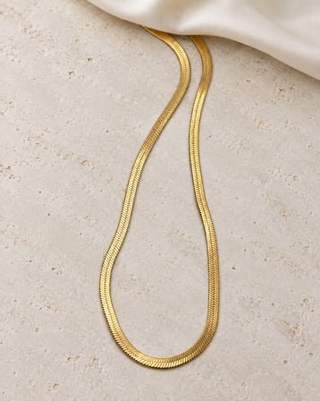 Aurelia Ezme Zincir Gold Paslanmaz Çelik Kolye - 40 + 5 cm