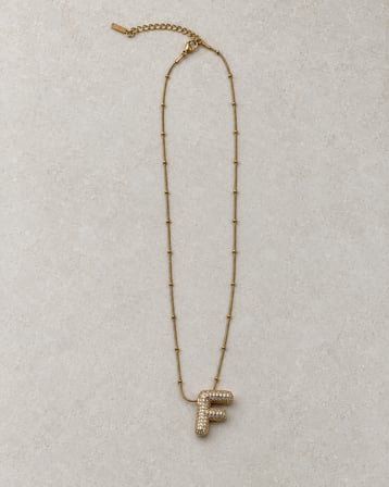 Golden Initial F – Zirkon Taşlı Harf Kolye
