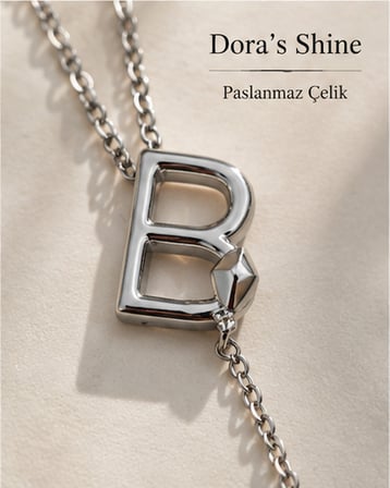 BELLORA B – Gümüş Renk Paslanmaz Çelik Y Form Sarkıt Kolye