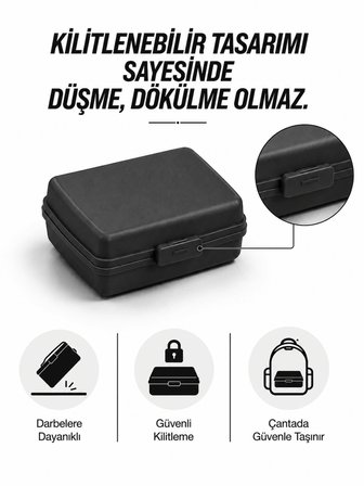 Beylini 2li Beslenme Kutusu Kilitli Klipsli Açılmaz Kapaklı Beslenme Kabı Sandviç Saklama Kutusu Okul Kreş Ofis Piknik Çocuk Yetişkin Saklama Taşıma Yemek Kutusu