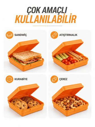 Beylini 2li Beslenme Kutusu Kilitli Klipsli Açılmaz Kapaklı Beslenme Kabı Sandviç Saklama Kutusu Okul Kreş Ofis Piknik Çocuk Yetişkin Saklama Taşıma Yemek Kutusu