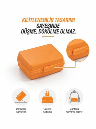 Beylini 2li Beslenme Kutusu Kilitli Klipsli Açılmaz Kapaklı Beslenme Kabı Sandviç Saklama Kutusu Okul Kreş Ofis Piknik Çocuk Yetişkin Saklama Taşıma Yemek Kutusu
