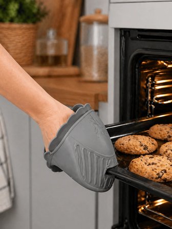 Beylini 2'Li Silikon Fırın Eldiveni Isı Yalıtımlı Kaymaz Mikrodalga Tencere Tepsi Tutacağı Fırın Tutamaç Seti