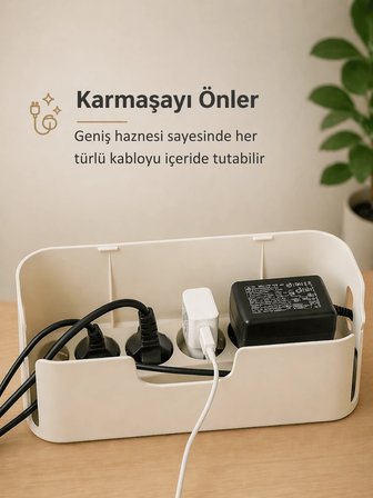 Beylini Kablo Düzenleyici Düzenleme Kutusu Çoklu Priz Organizeri Kablo Tutucu Saklayıcı Tüneli