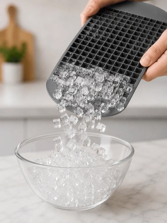 Beylini 160'LI Mini Buz Kalıbı Yapışmaz Silikon Kolayca Çıkar Kare Buzluk Kokteyl Içecek Kare Çok Amaçlı Buz Saklama Kabı