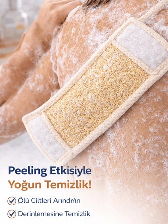 Beylini  Kabak Lifi Sırt Kesesi Çift Taraflı Masaj Ölü Deri Sökücü Banyo Duş Tüm Cilt Yenileyici