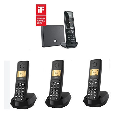 Gigaset C550 IP PURE-100 4 Dahili Dect Telsiz Kablosuz Telefon Santrali