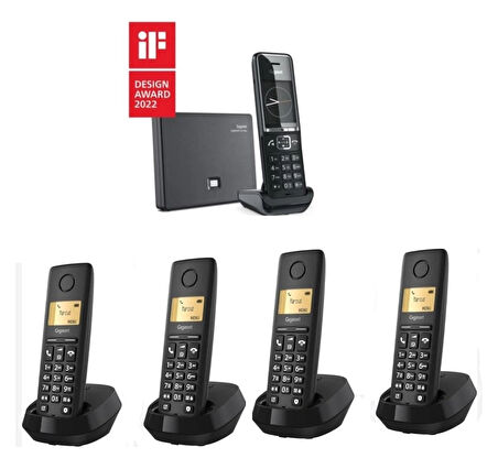 Gigaset C550 IP PURE-100 5 Dahili Dect Telsiz Kablosuz Telefon Santrali